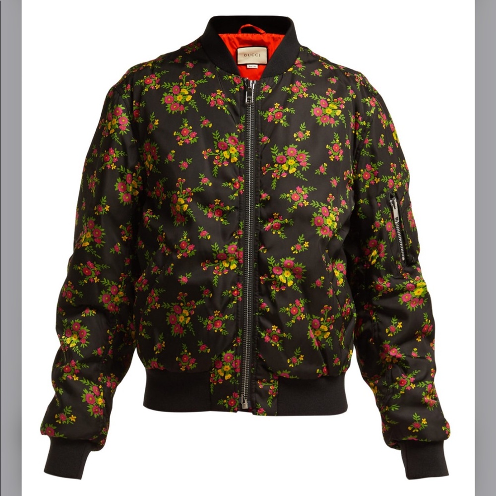 Gucci Floral Bomber Jacket Sz 38 or Small - Picture 16 of 16